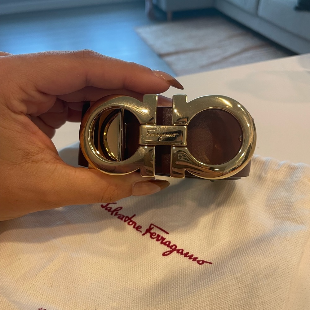 Salvatore Ferragamo Reversible and Adjustable Gancini Belt